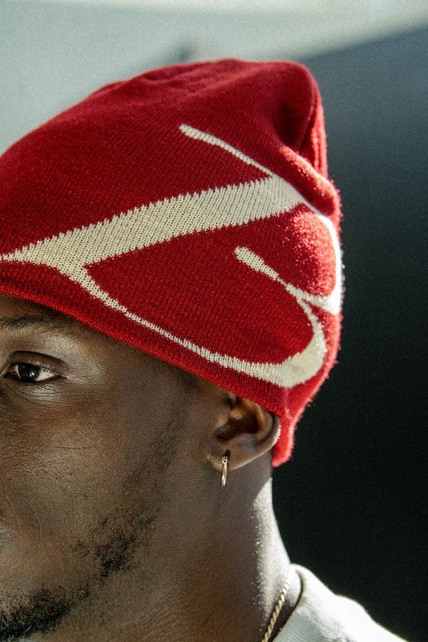 Crimson Red "Script" Toque