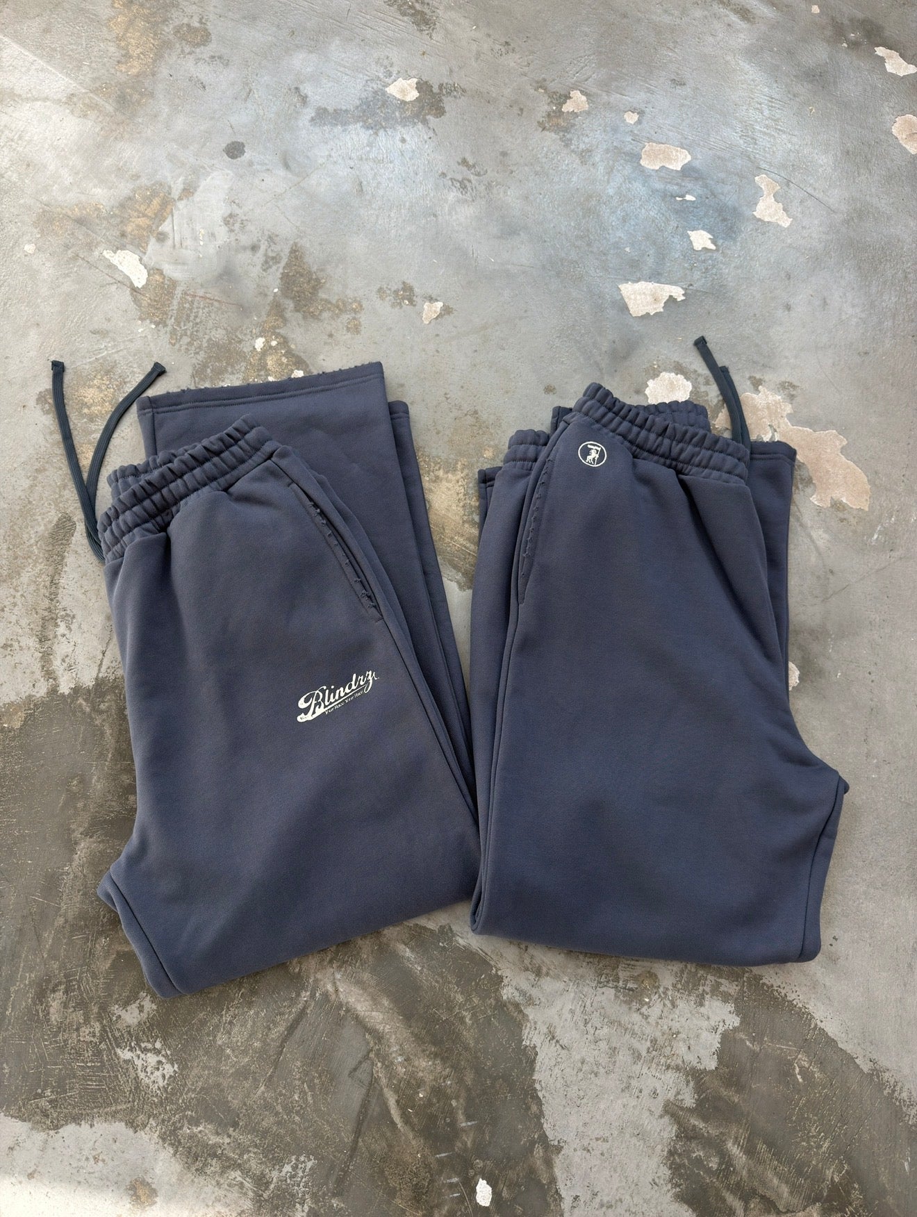 Blue "Script" Sweatpants