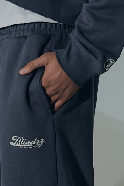 Blue "Script" Sweatpants