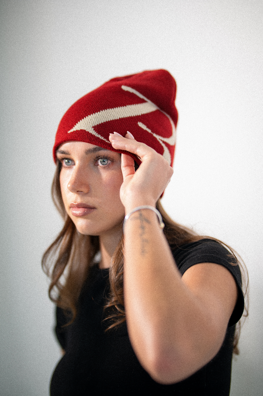 Crimson Red "Script" Toque