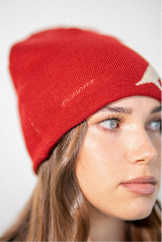 Crimson Red "Script" Toque